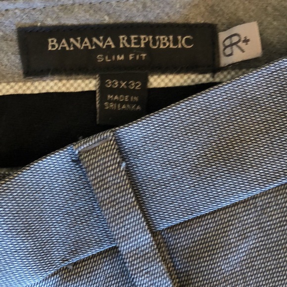 Banana Republic Gray Slim Fit Men’s Slacks - Size 33x32 - Picture 3 of 4